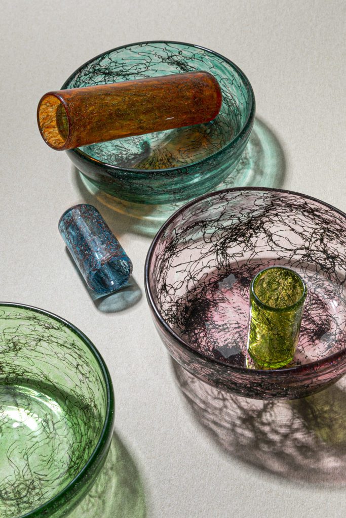 "Tasting Threads" Shot Glass, Murano Tableware