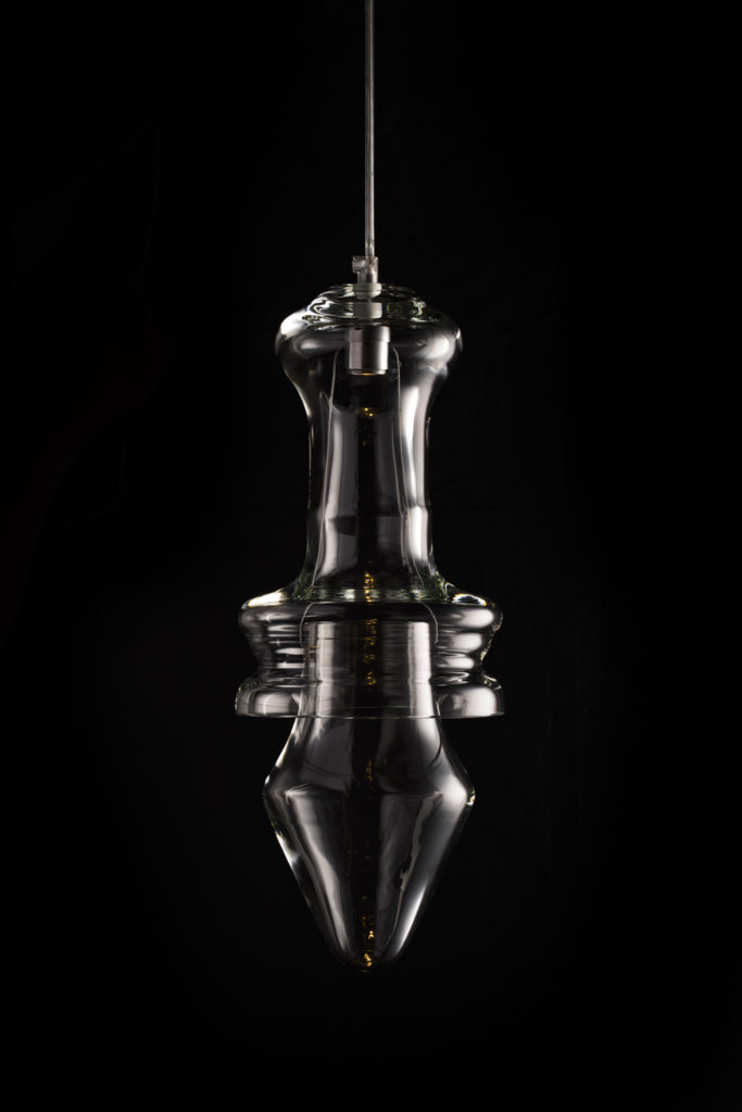 Rfc+05, suspended blown glass lamp