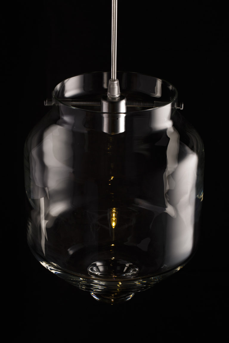 Rfc+10, suspended blown glass lamp