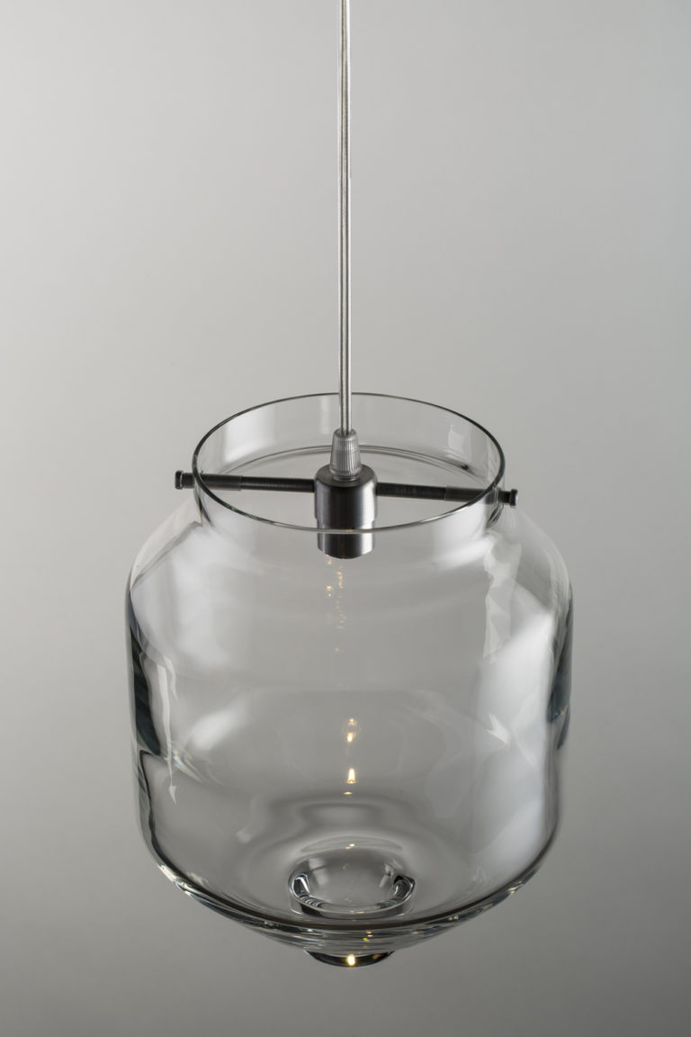 Rfc+10, suspended blown glass lamp