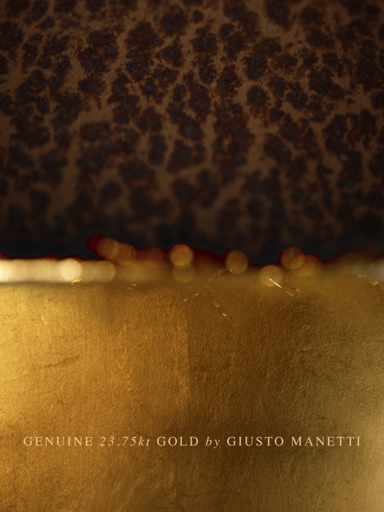 The Queen Double Floor Lamp in Gold-leaf and Rust Steel — 3