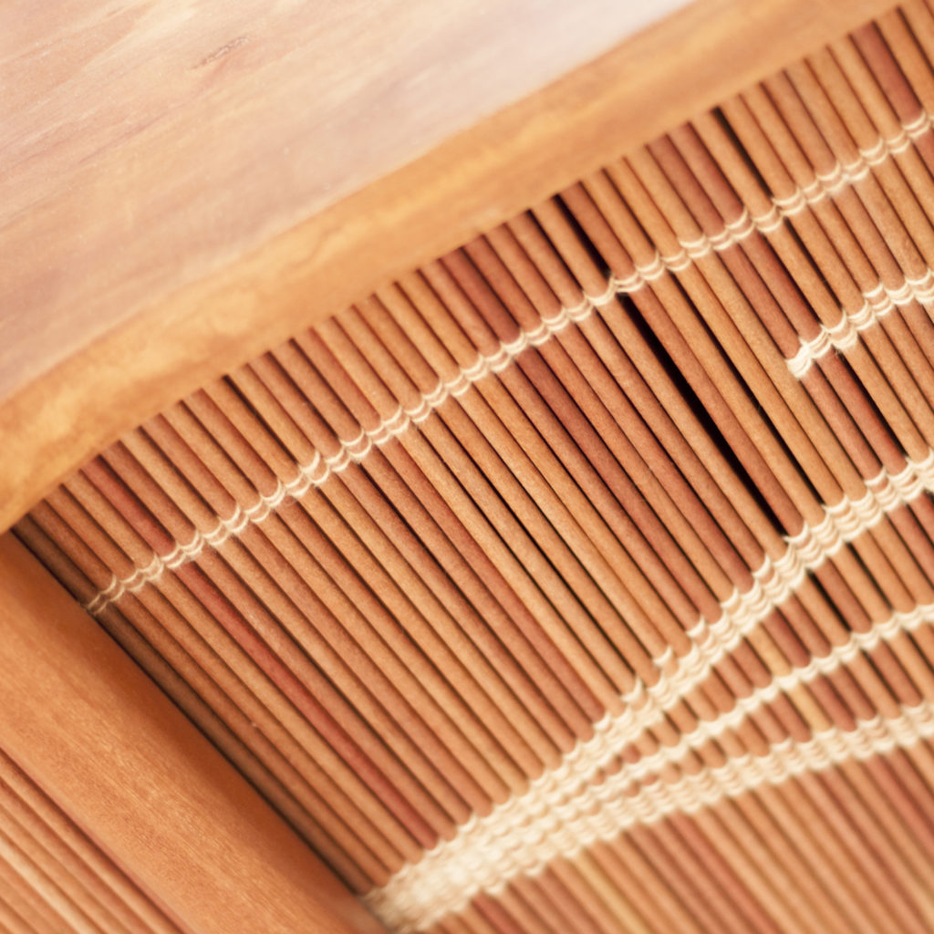 Abrigo Credenza - Handwoven Wood Cylinders/ Cotton Threads — 3