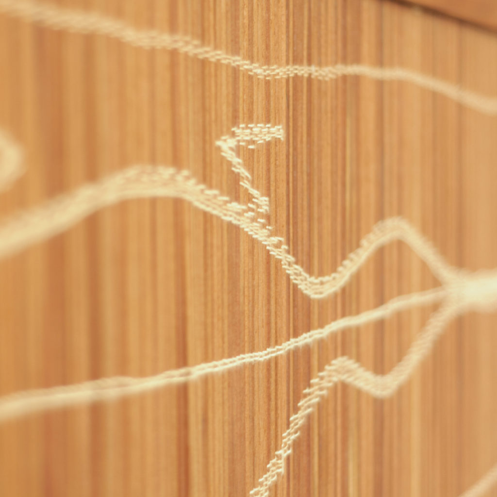 Abrigo Credenza - Handwoven Wood Cylinders/ Cotton Threads — 4