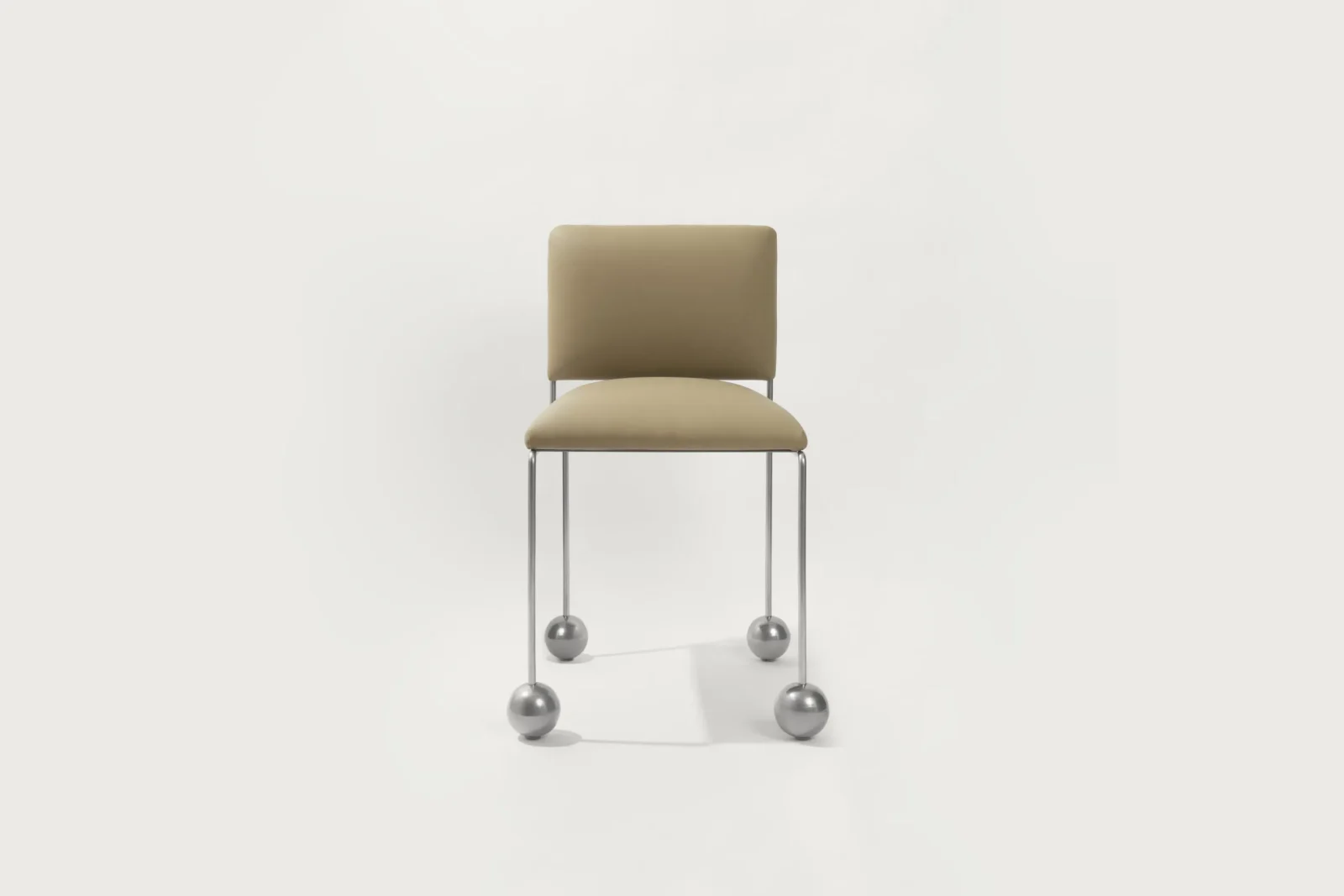 Ball Foot Sculptural Chair, Vegan Leather — 9
