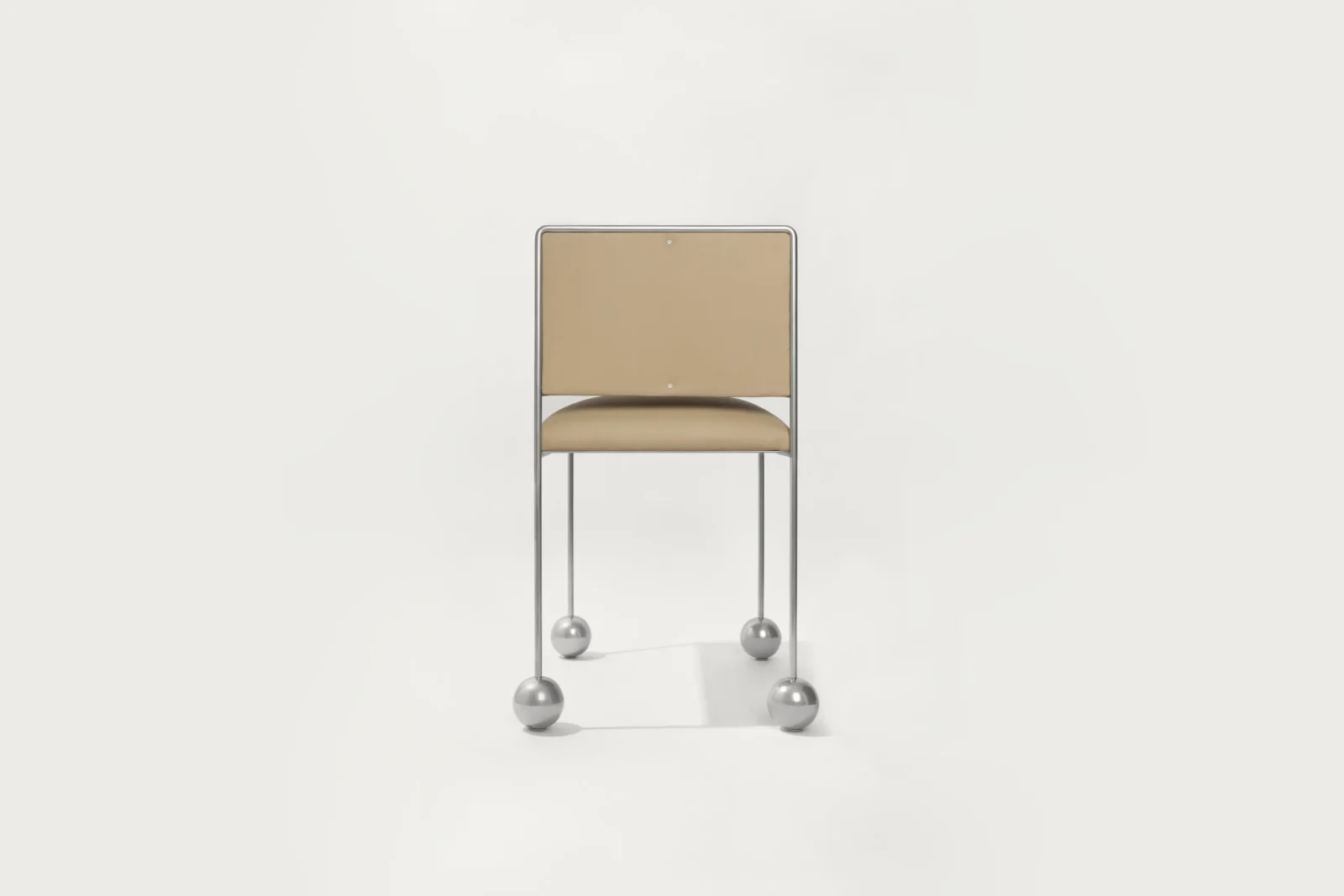 Ball Foot Sculptural Chair, Vegan Leather — 3