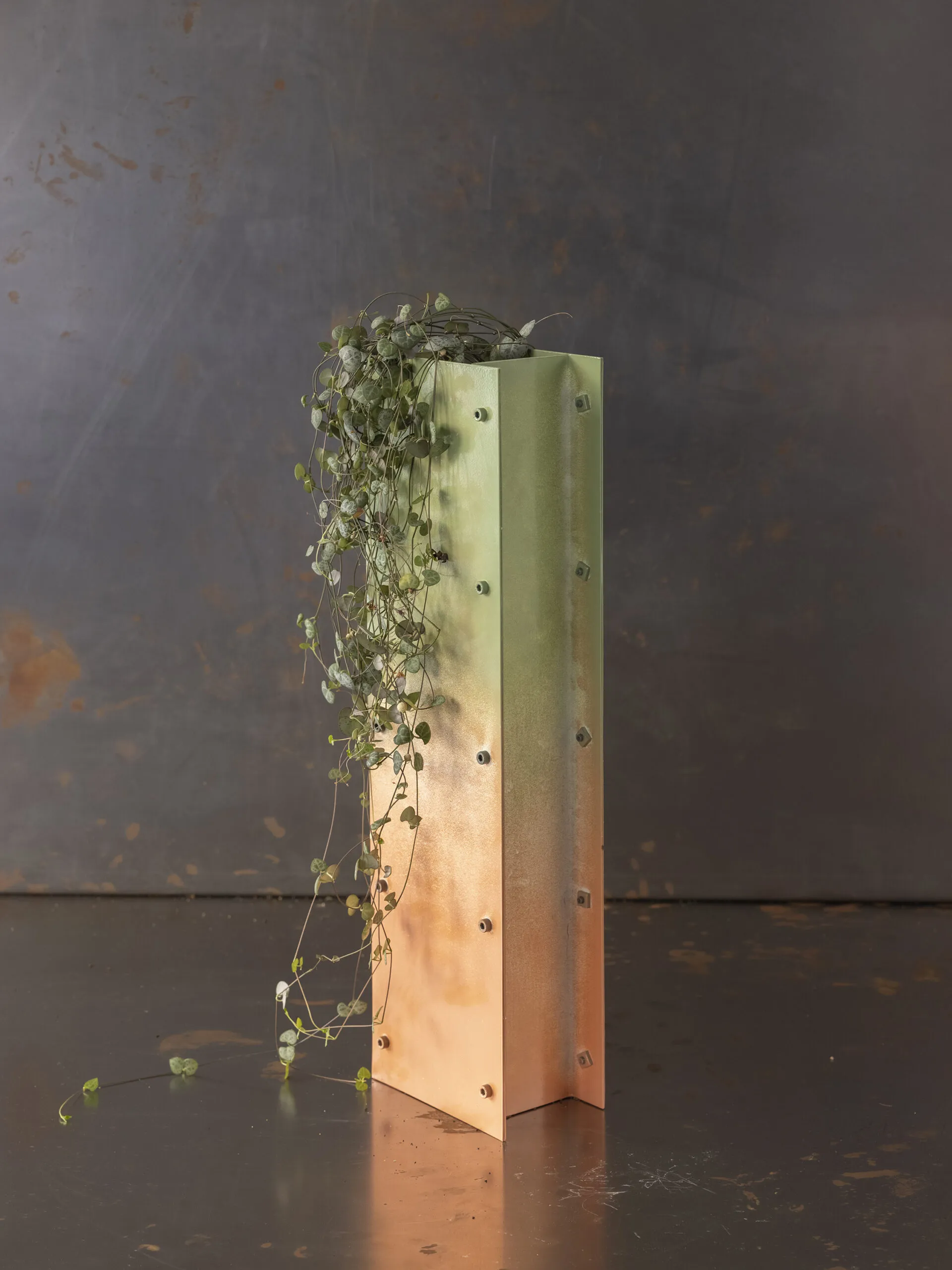 Iron and Steel Life Cabin Vase B by BUSRA TUNC