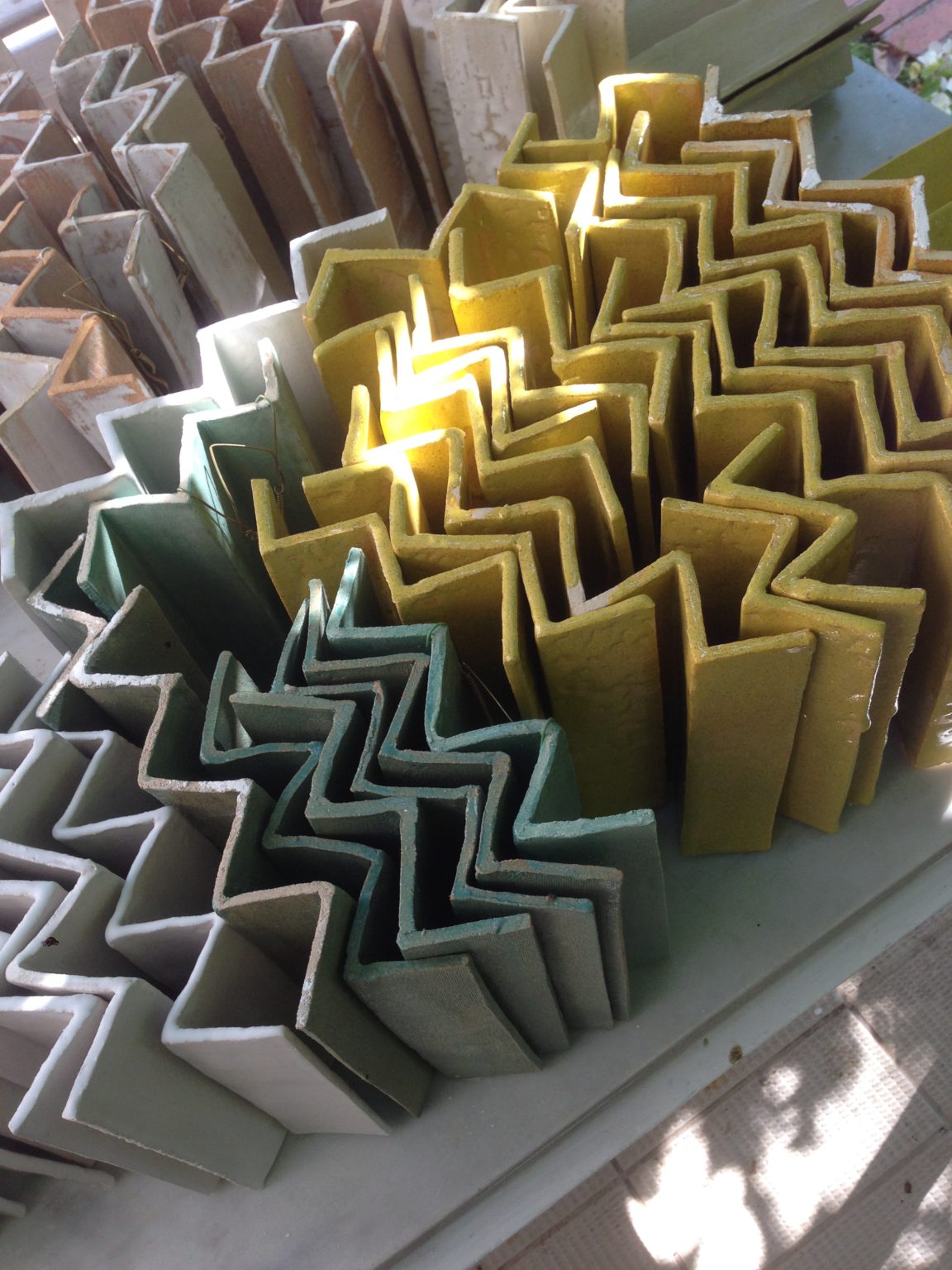 Wind Glazed Stoneware Wall by Gloria García Lorca ADORNO DESIGN