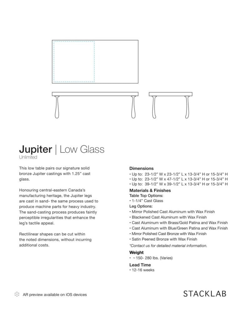 Jupiter Low Table | Cast Glass — 3