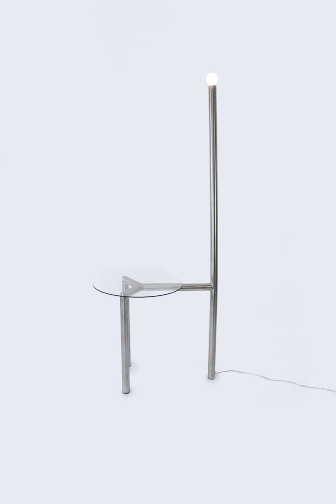 Y–Lamp Table Lamp in Glass and Stainless Steel — 4