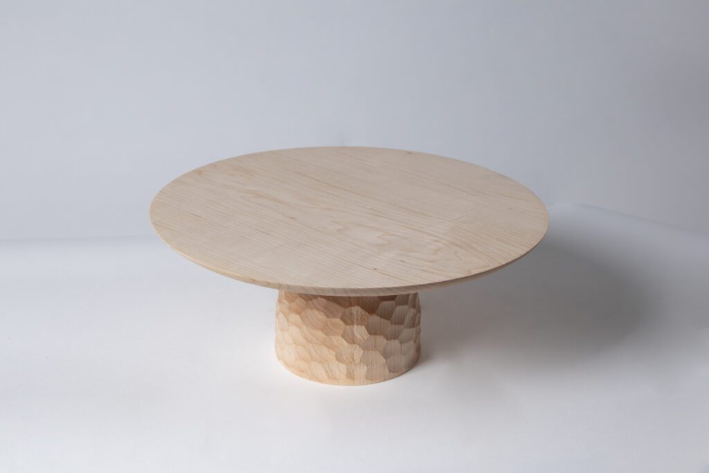 "Hammer and Chisel I" Wooden Cake Stand — 8
