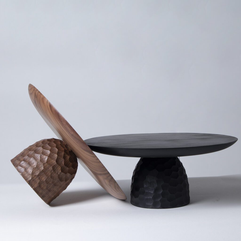 "Hammer and Chisel I" Wooden Cake Stand — 3