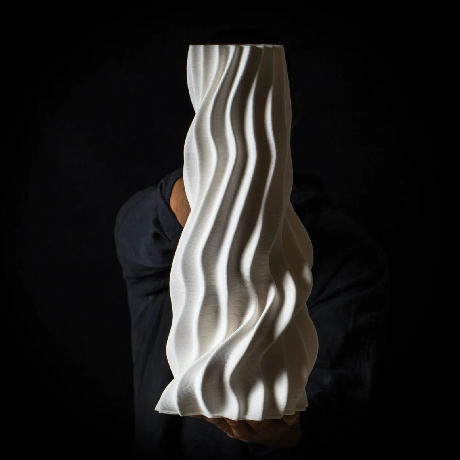 Tornado - 0 0 1 1 - Ceramic Vase 3d Printed — 2