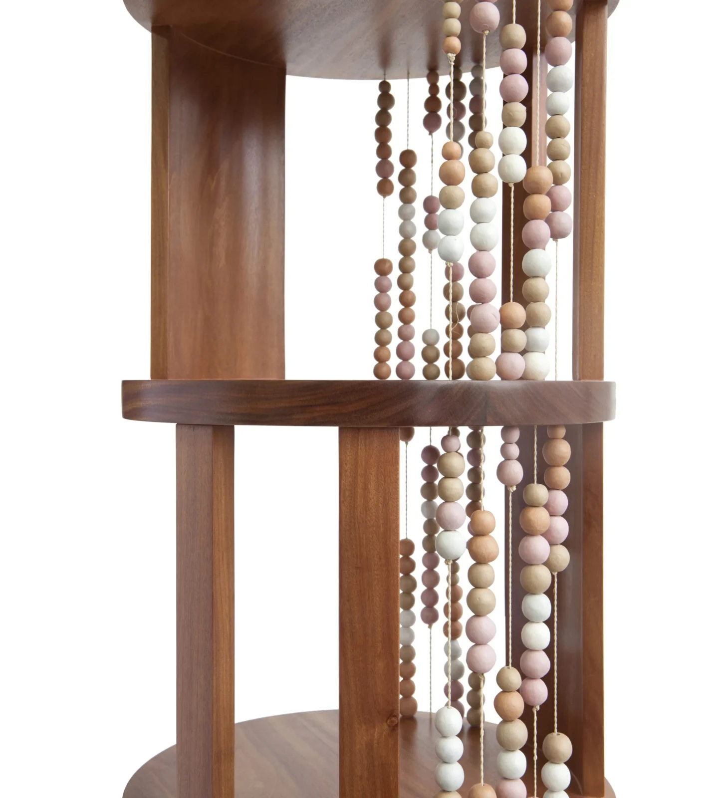 Contas Round Swivel Bookcase - Cabreuva Wood / Ceramic — 2