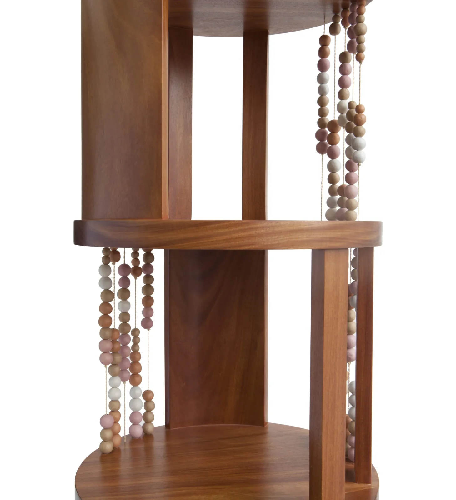Contas Round Swivel Bookcase - Cabreuva Wood / Ceramic — 4