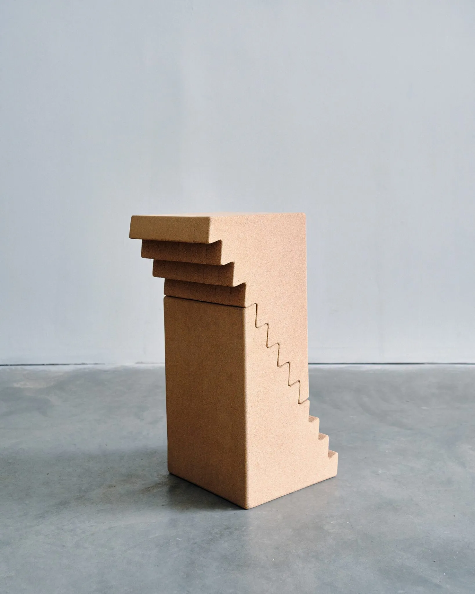 Sturdy wooden stools showcasing natural grain patterns