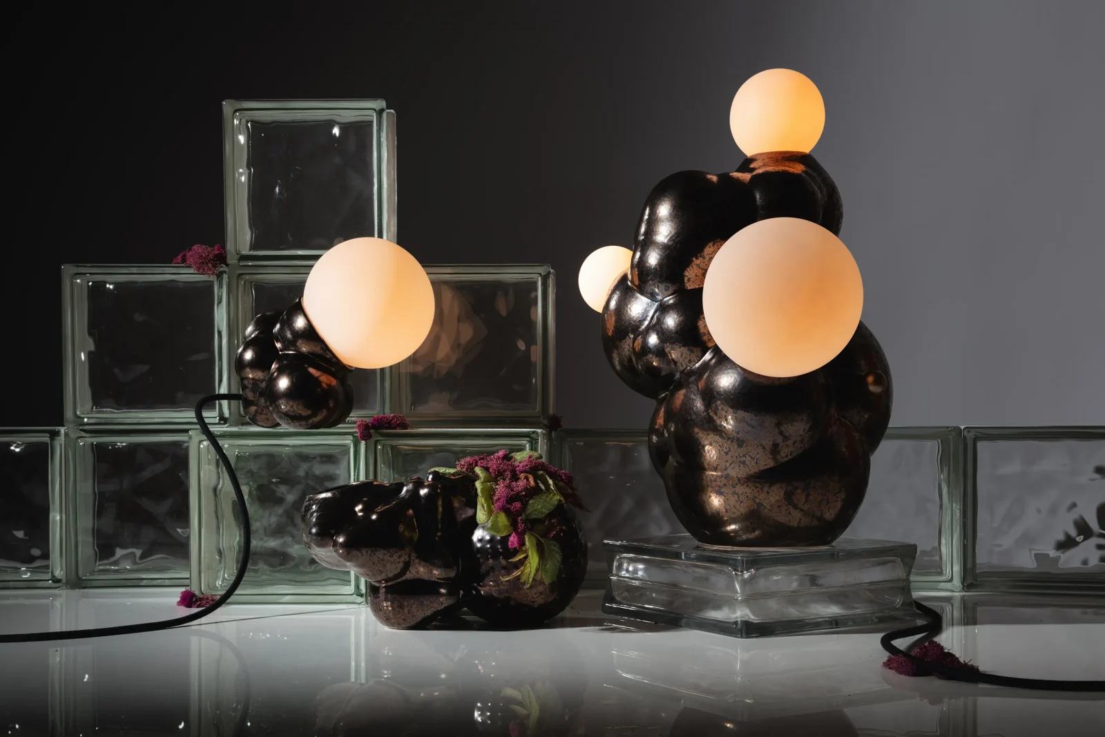 Botryoidal Table Lamp in Ceramic — 17