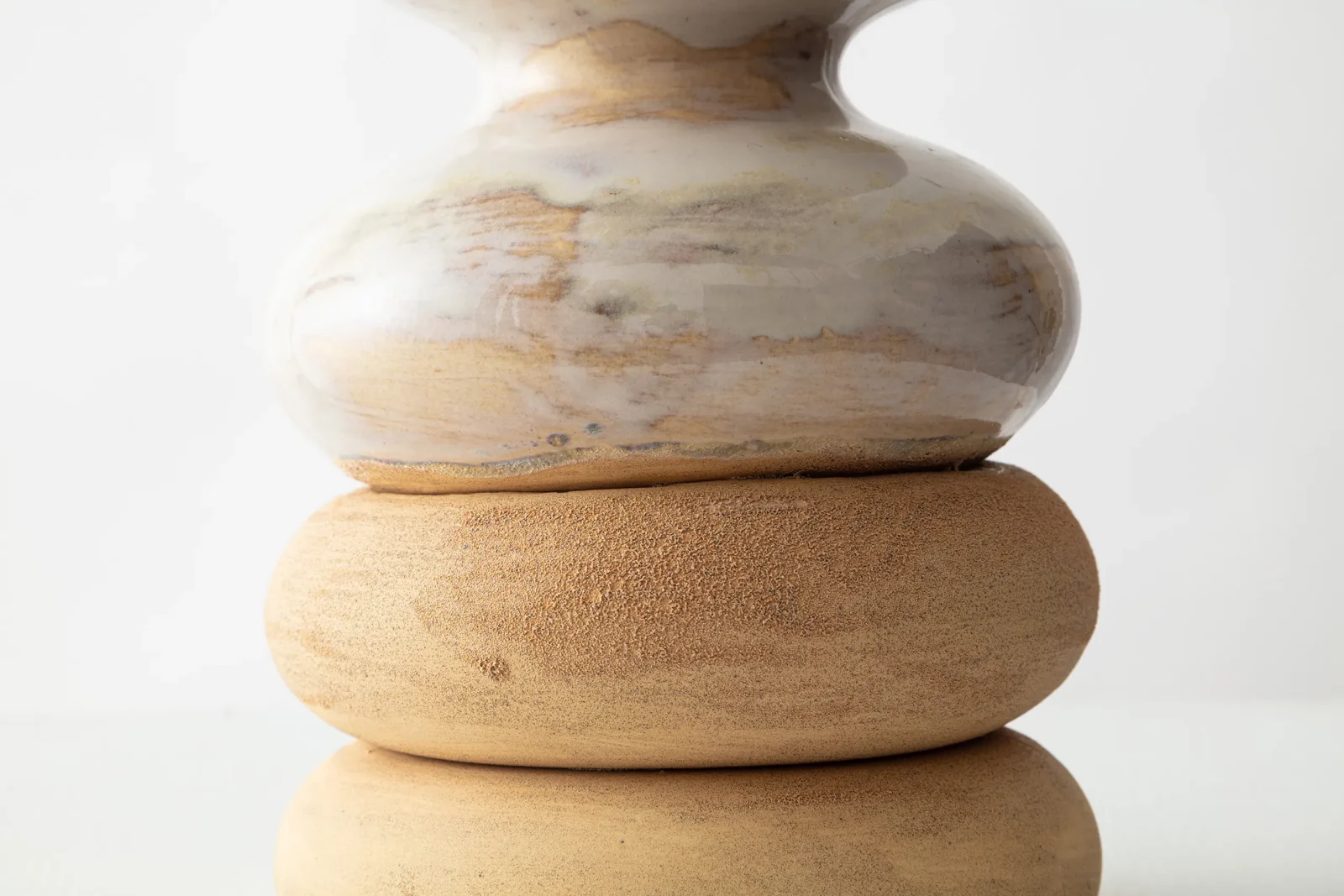 Wave Form Slumped Table Lamp in Ceramic — 3