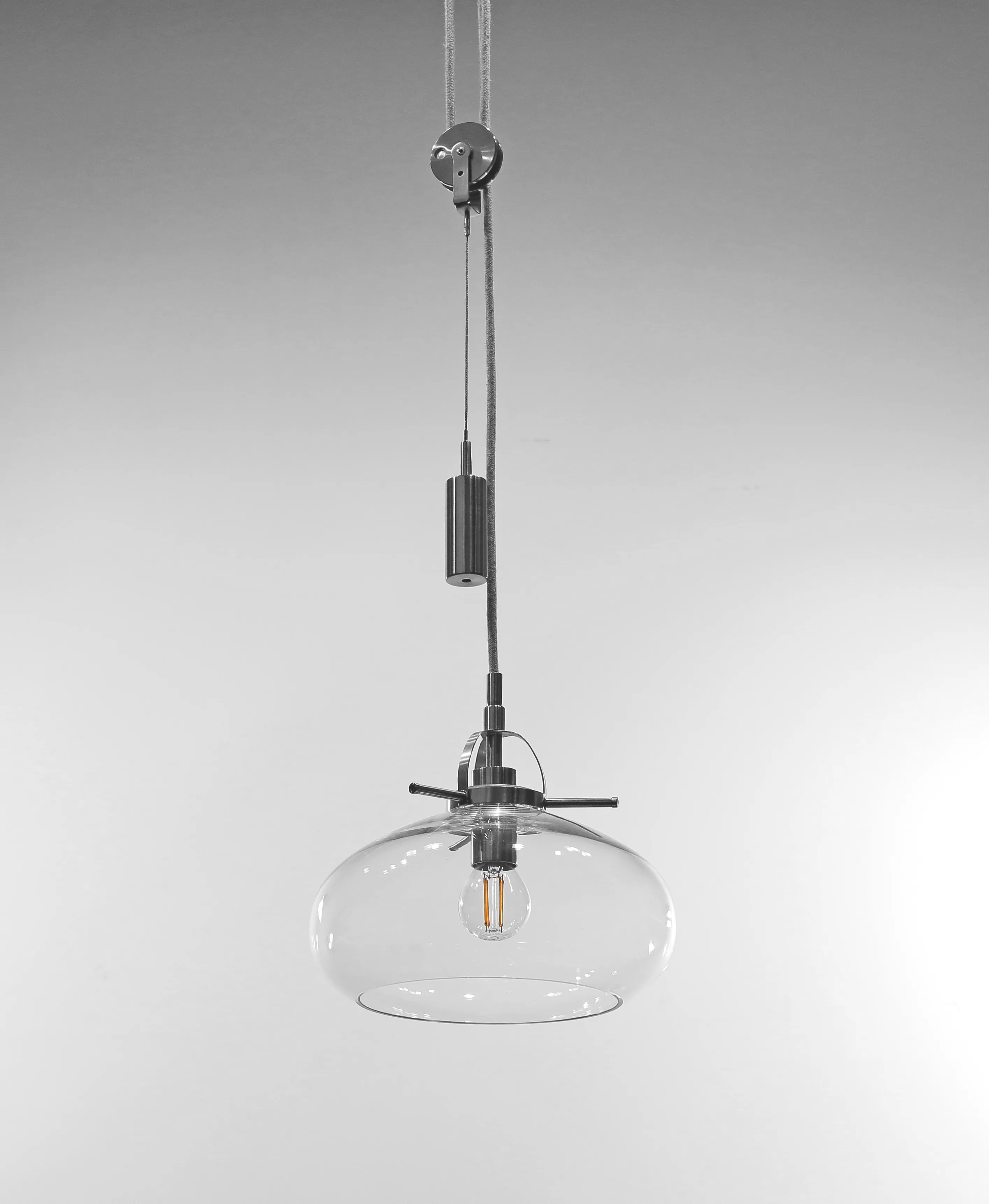 Art Deco Pendant lamp with Weight by Szostak Atelier 