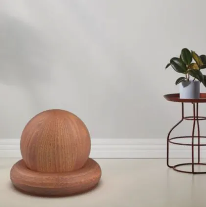 Saturno Wood Stool by Federico Fontanella Studio