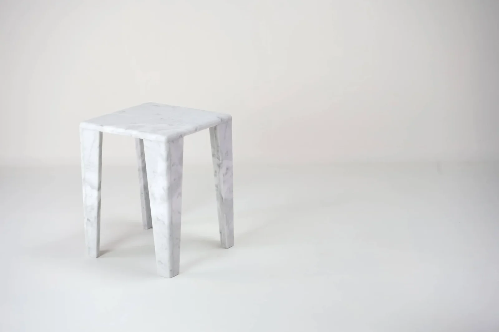 ChunkY01 - Carrara Marble Side Table — 3
