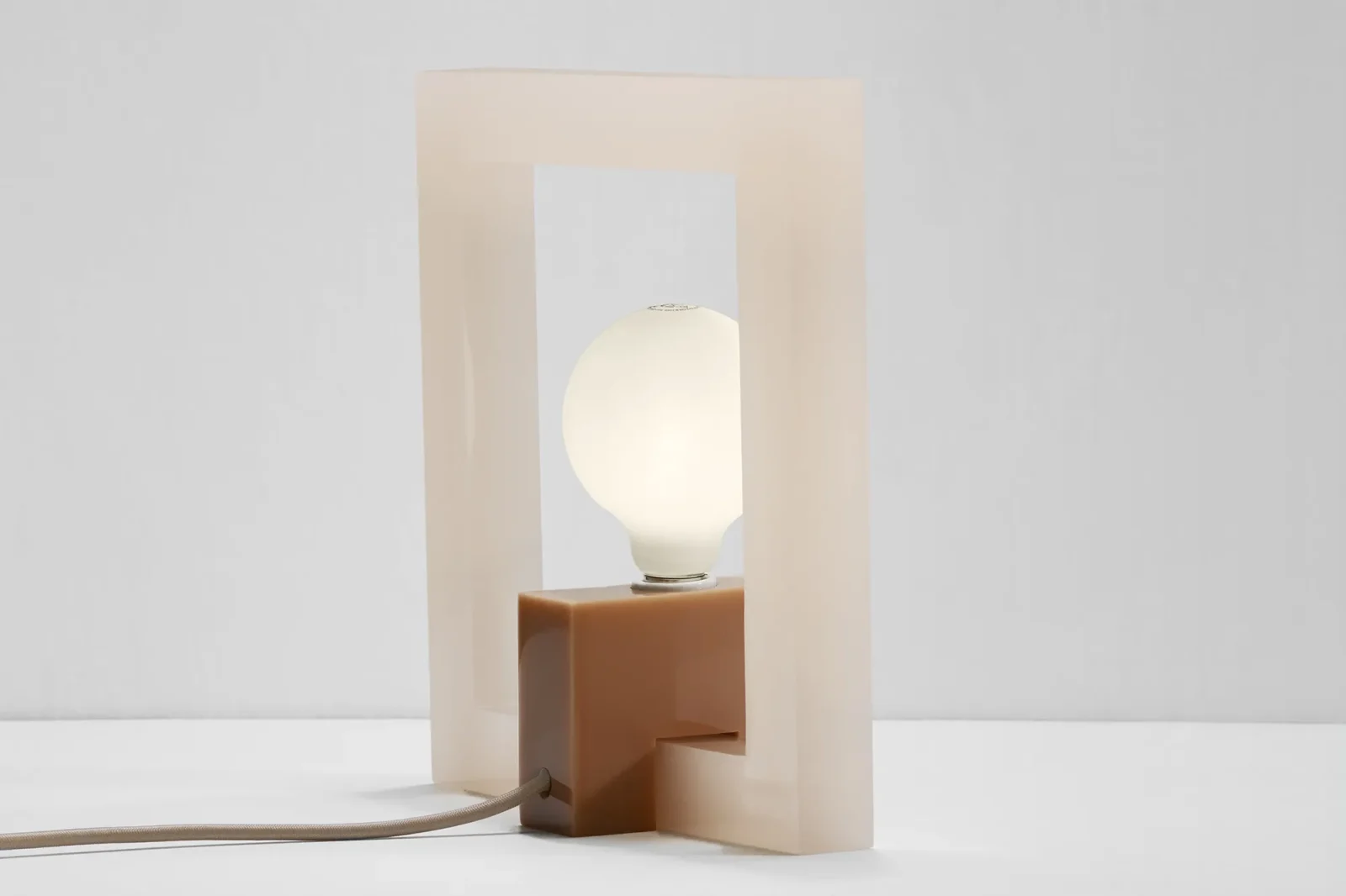 Square Table Lamp in Epoxy Resin — 2