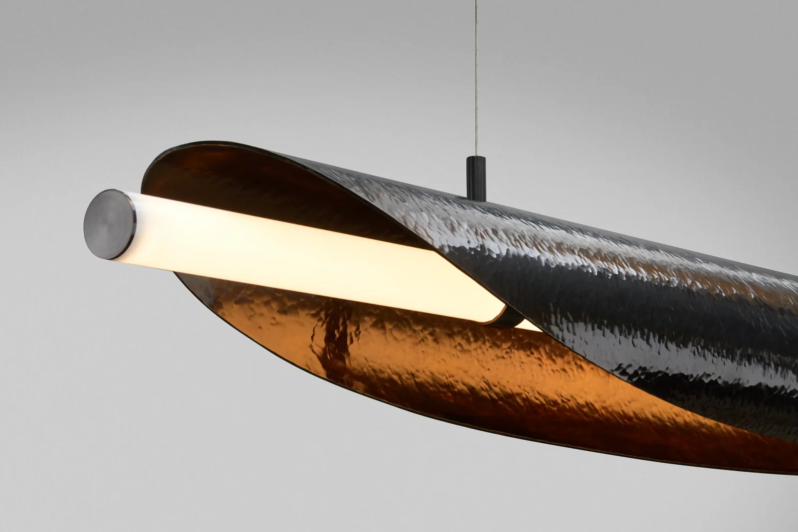 Taco De Luz Black Patinated Brass Pendant Lamp in Brass — 2