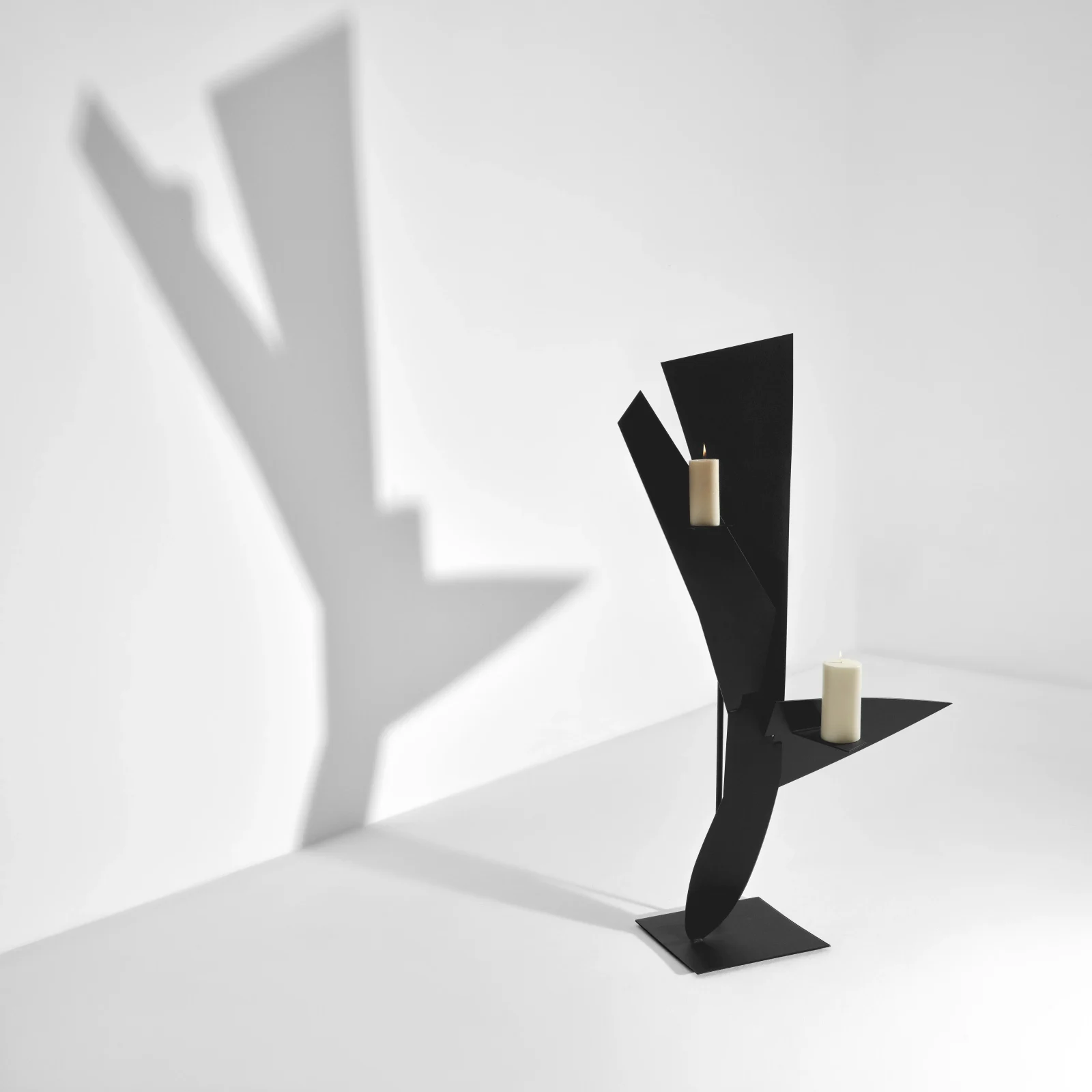 Bird Candleholder in Black Powder Coat — 4