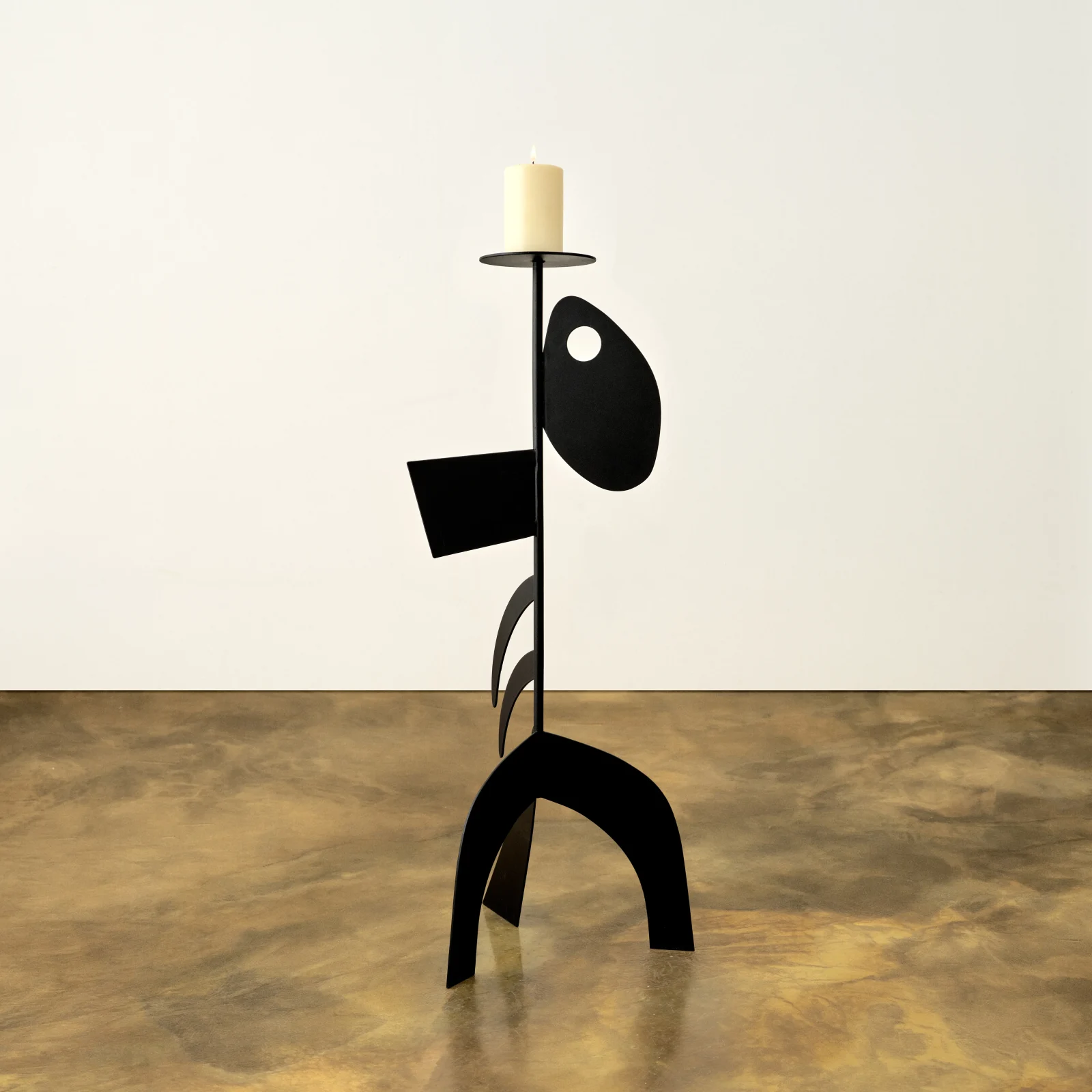 Fish Candleholder in Black Powder Coat — 2