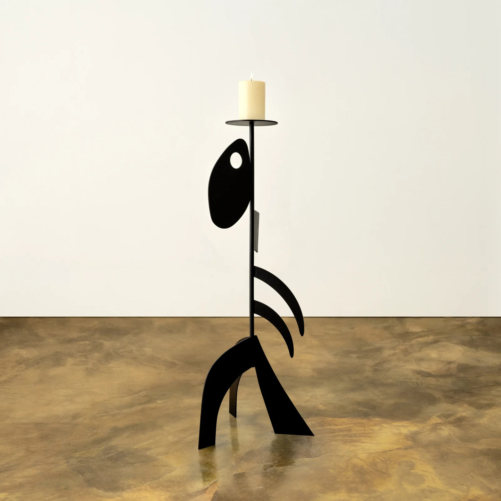 Fish Candleholder in Black Powder Coat — 3