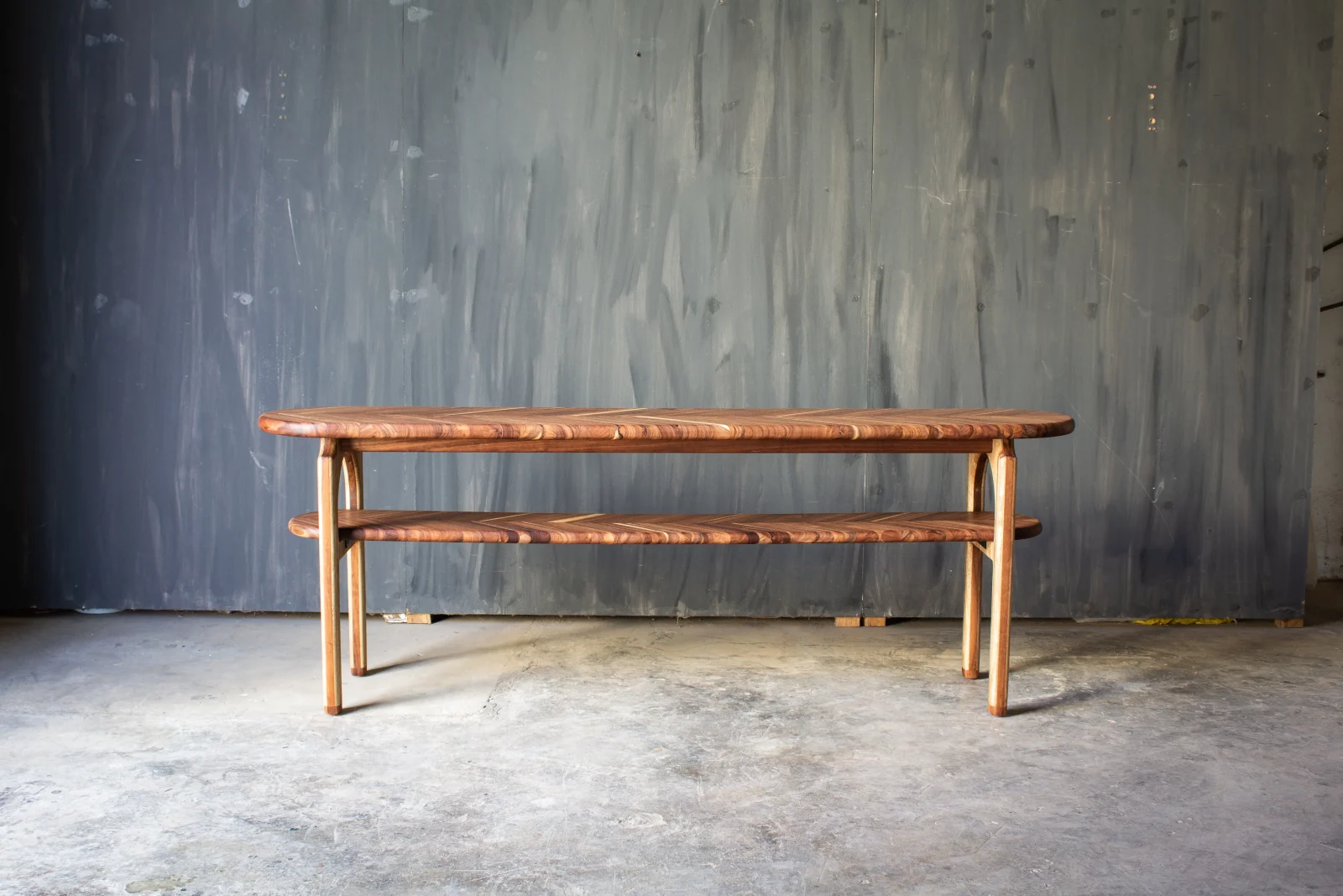 Tzalam and Roble Scrap Wood Console Table — 5