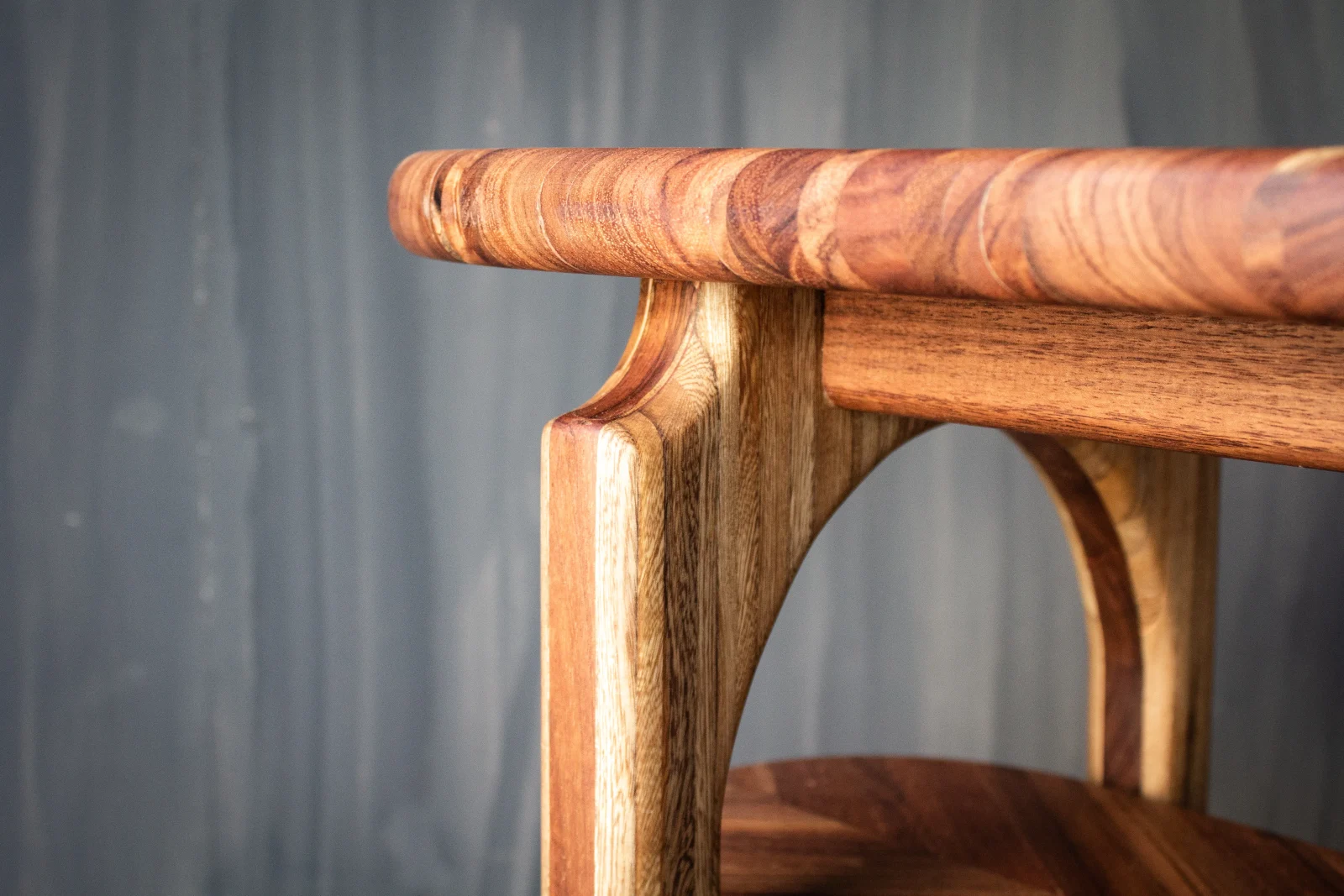 Tzalam and Roble Scrap Wood Console Table — 10