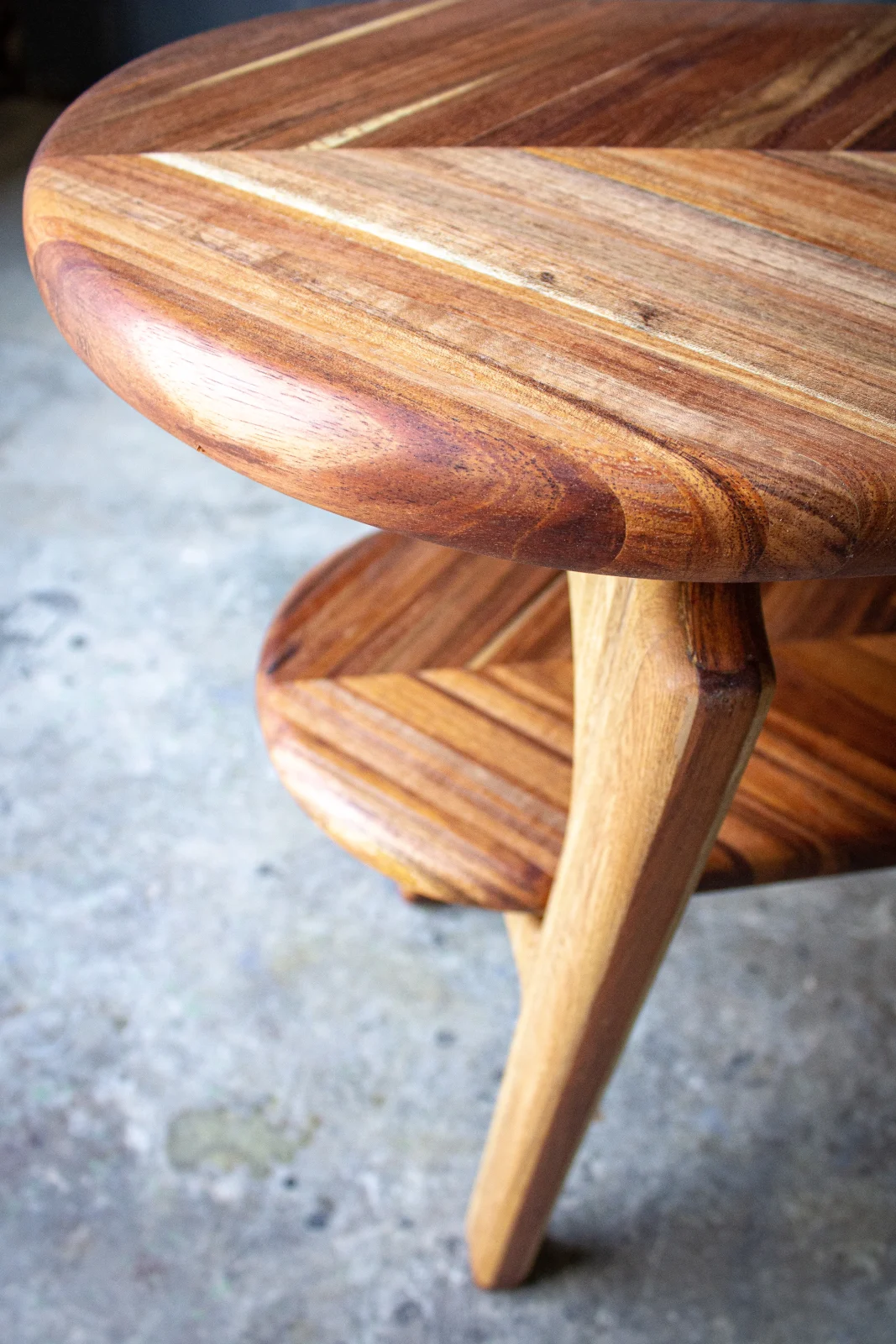 Tzalam and Roble Scrap Wood Console Table — 11