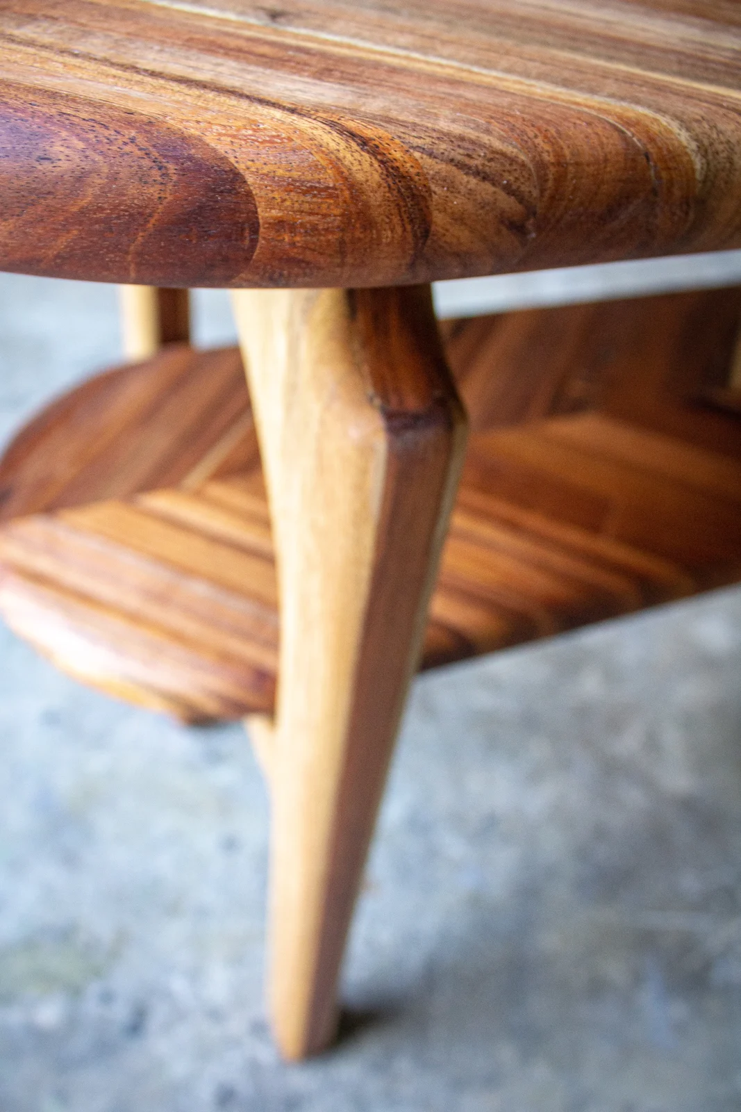 Tzalam and Roble Scrap Wood Console Table — 12