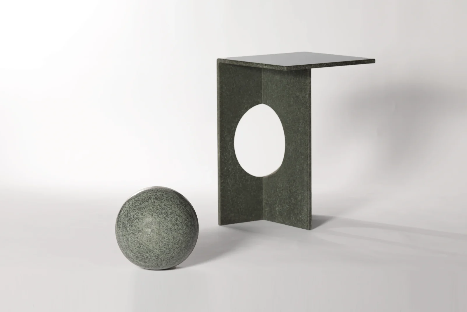 Ola Side Table, Diabase Volcanic Stone — 2
