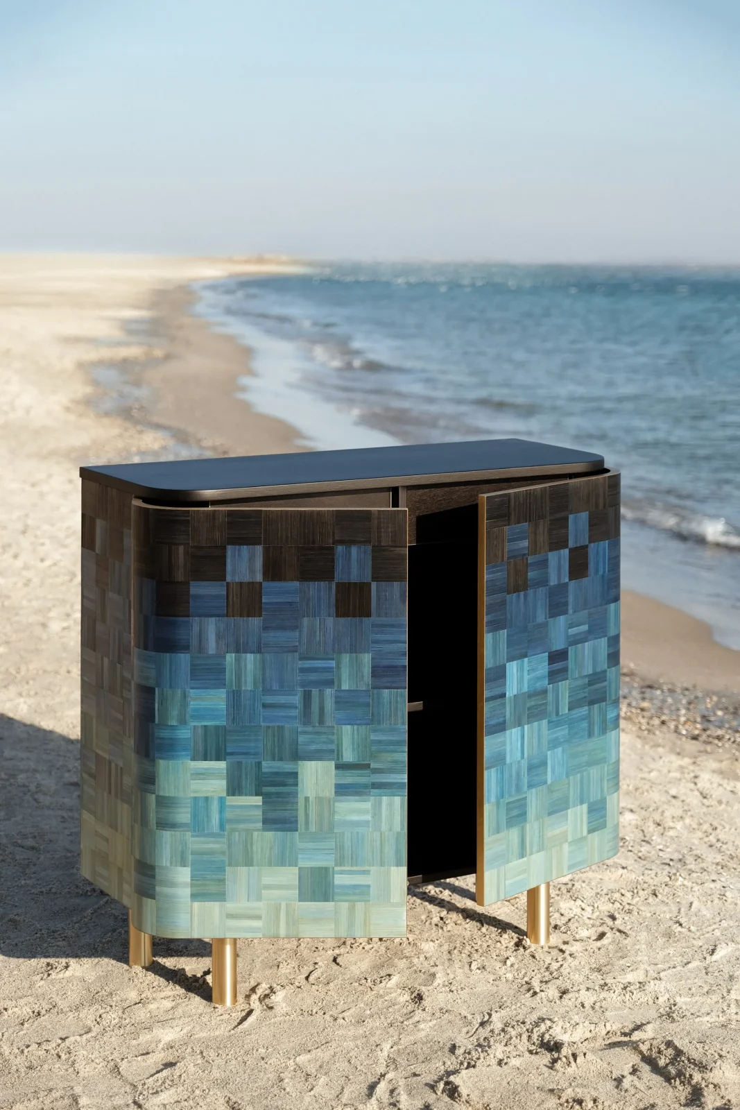 NATURA Black Sea cabinet in wood by Ruda Studio