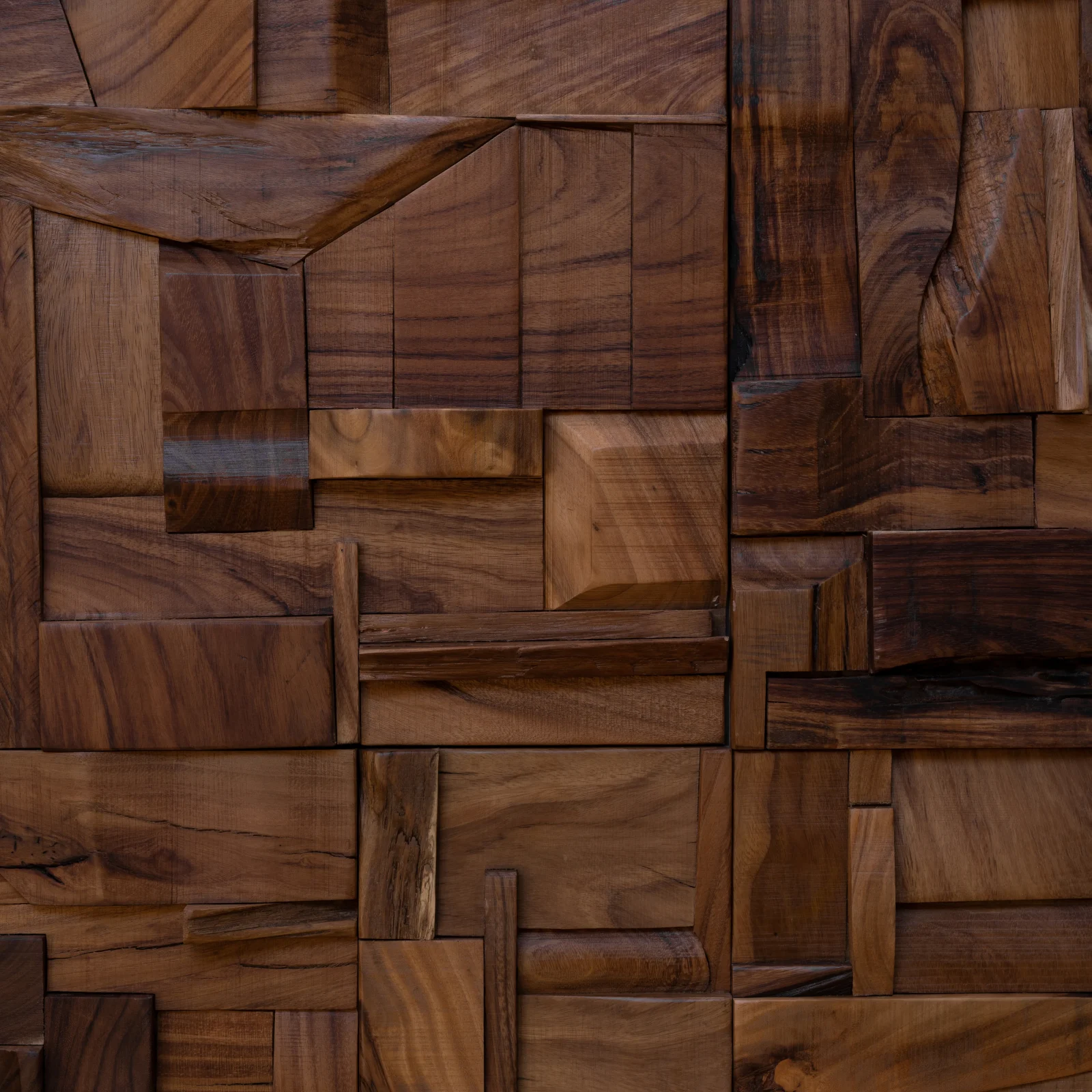 Randomly Composed Collage Tile: Hardwood — 36