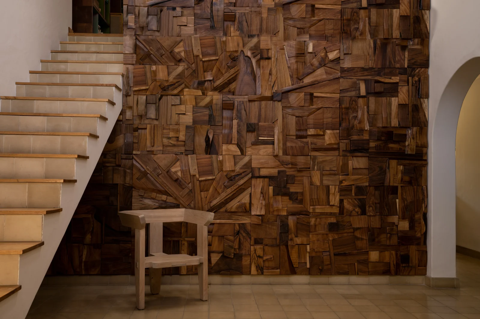Randomly Composed Collage Tile: Hardwood — 10