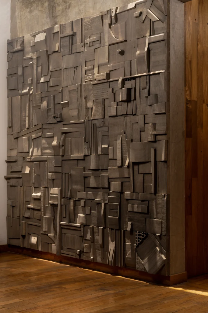 Randomly Composed Collage Tile: Hardwood — 8