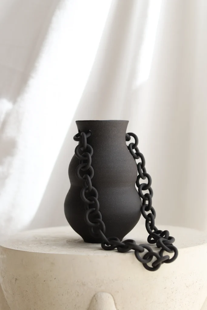 Salem Black Ceramic Vase — 2