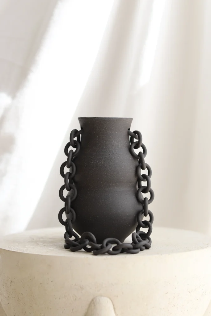 Salem Black Ceramic Vase — 3