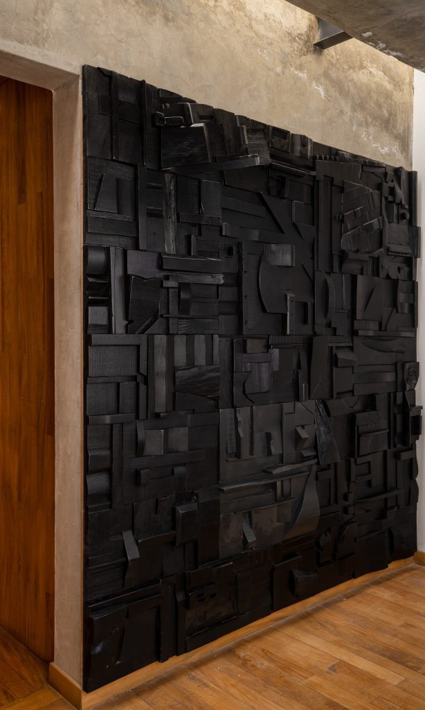 Randomly Composed Collage Tile: Hardwood — 4