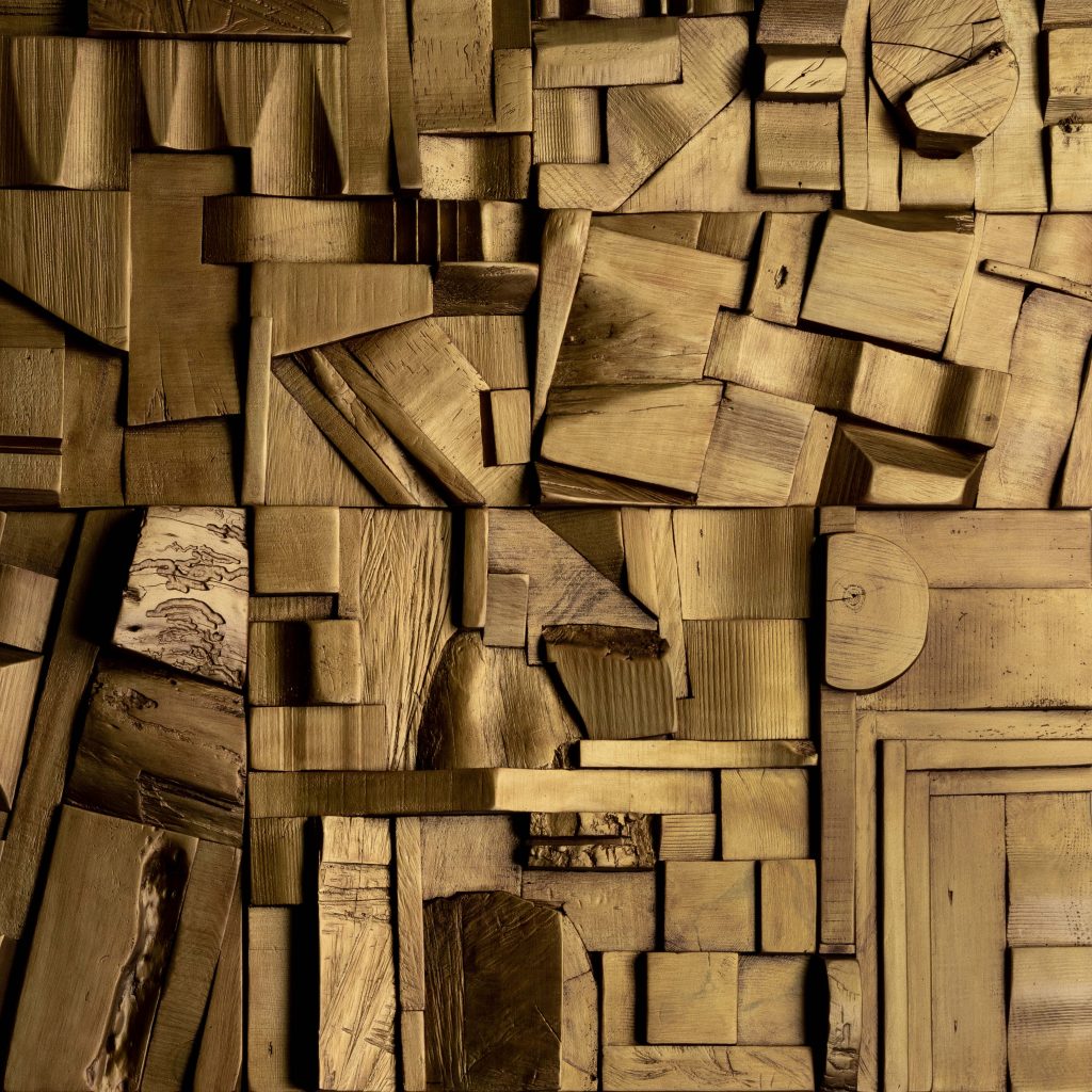 Randomly Composed Collage Tile: Hardwood — 32