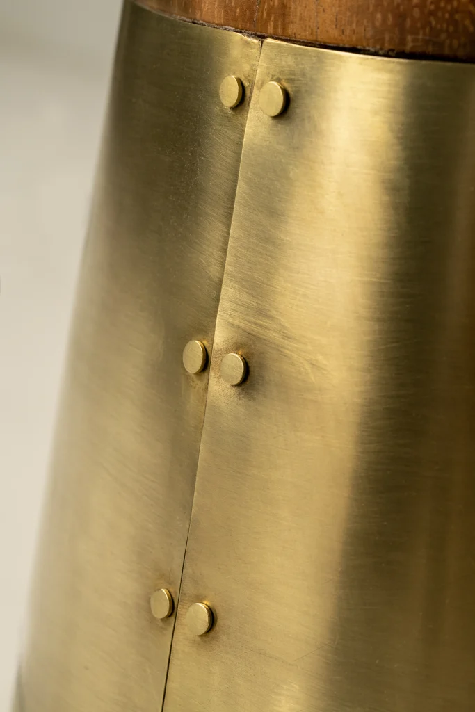 Apolo Floor Lamp in Parota Wood and Fiberglass — 3