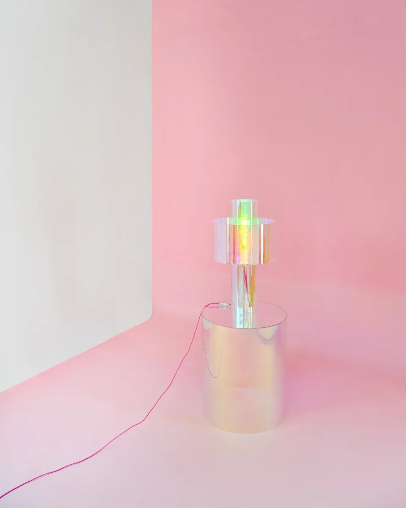 Miami Pink Floating Table Lamp in Acrylic — 3