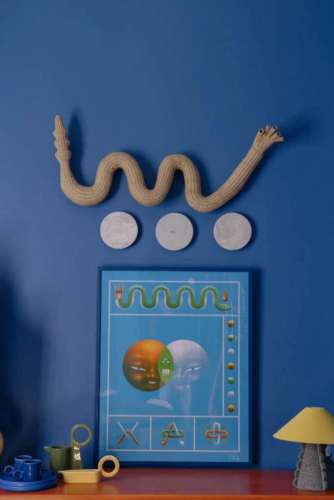 Artefacto Serpiente Ii - Woven Wicker Fiber Wall Sculpture — 2