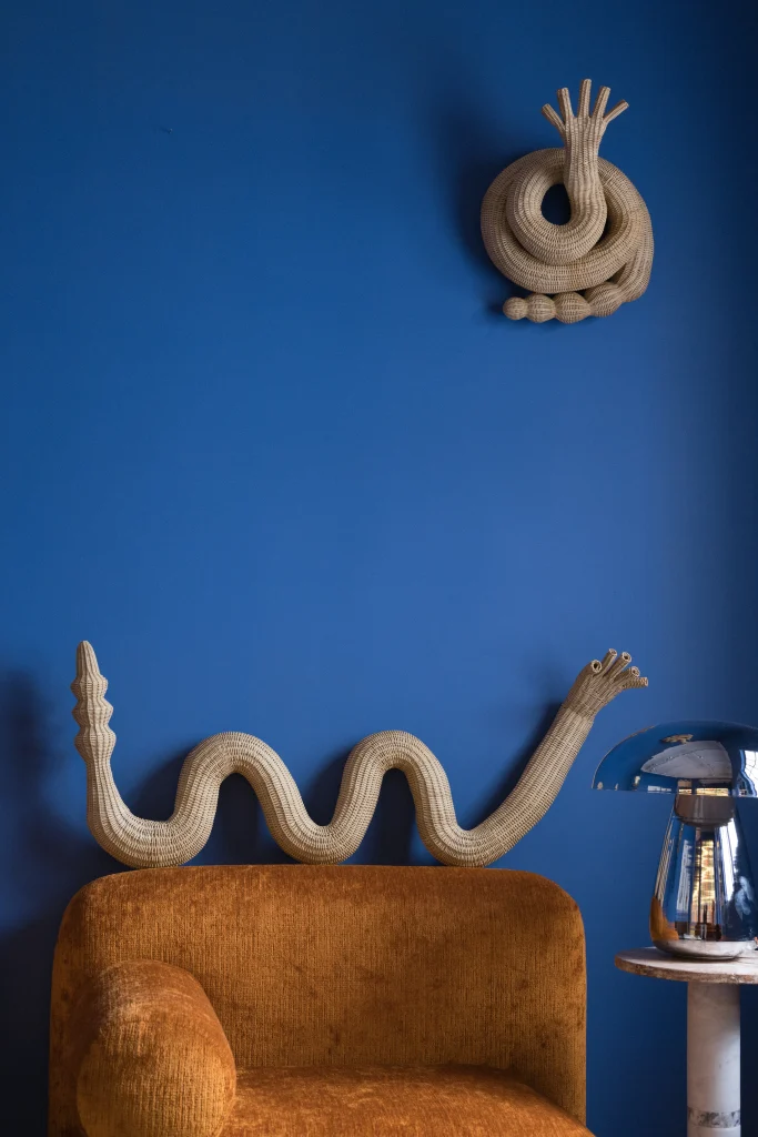 Artefacto Serpiente Ii - Woven Wicker Fiber Wall Sculpture — 4