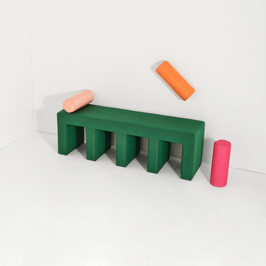 Otto - Moire-upholstered Bench — 4