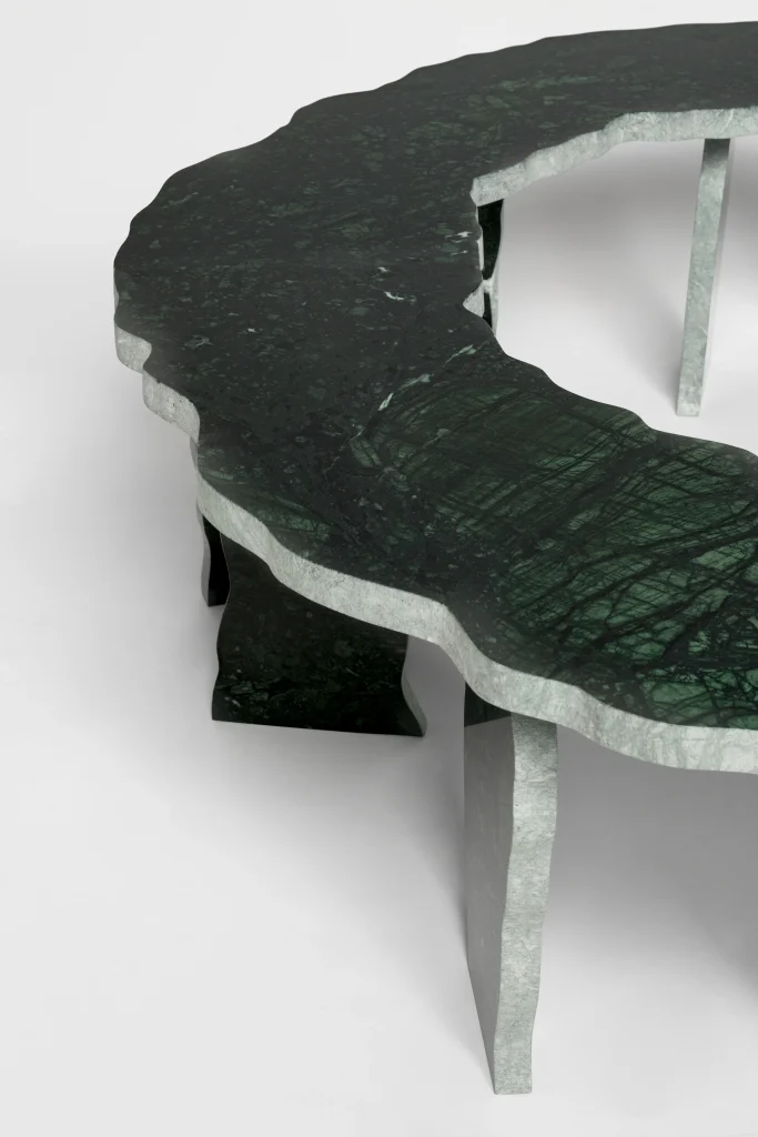Marbelicious - Circular Green Marble Bench — 2