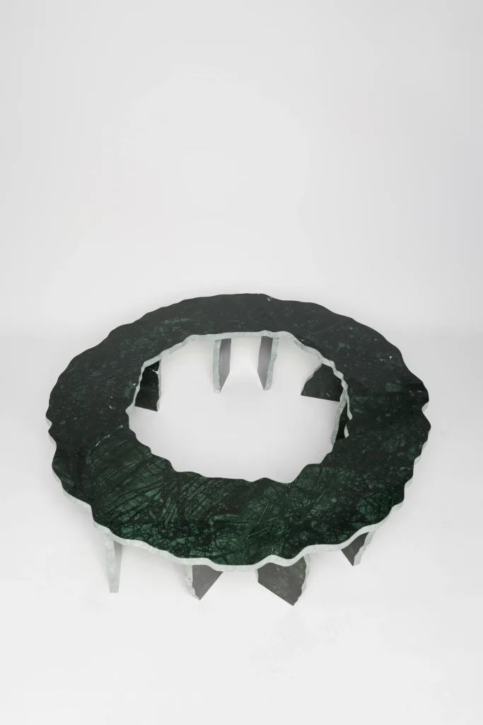 Marbelicious - Circular Green Marble Bench — 3