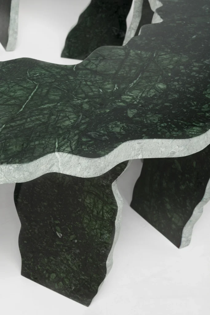 Marbelicious - Circular Green Marble Bench — 4